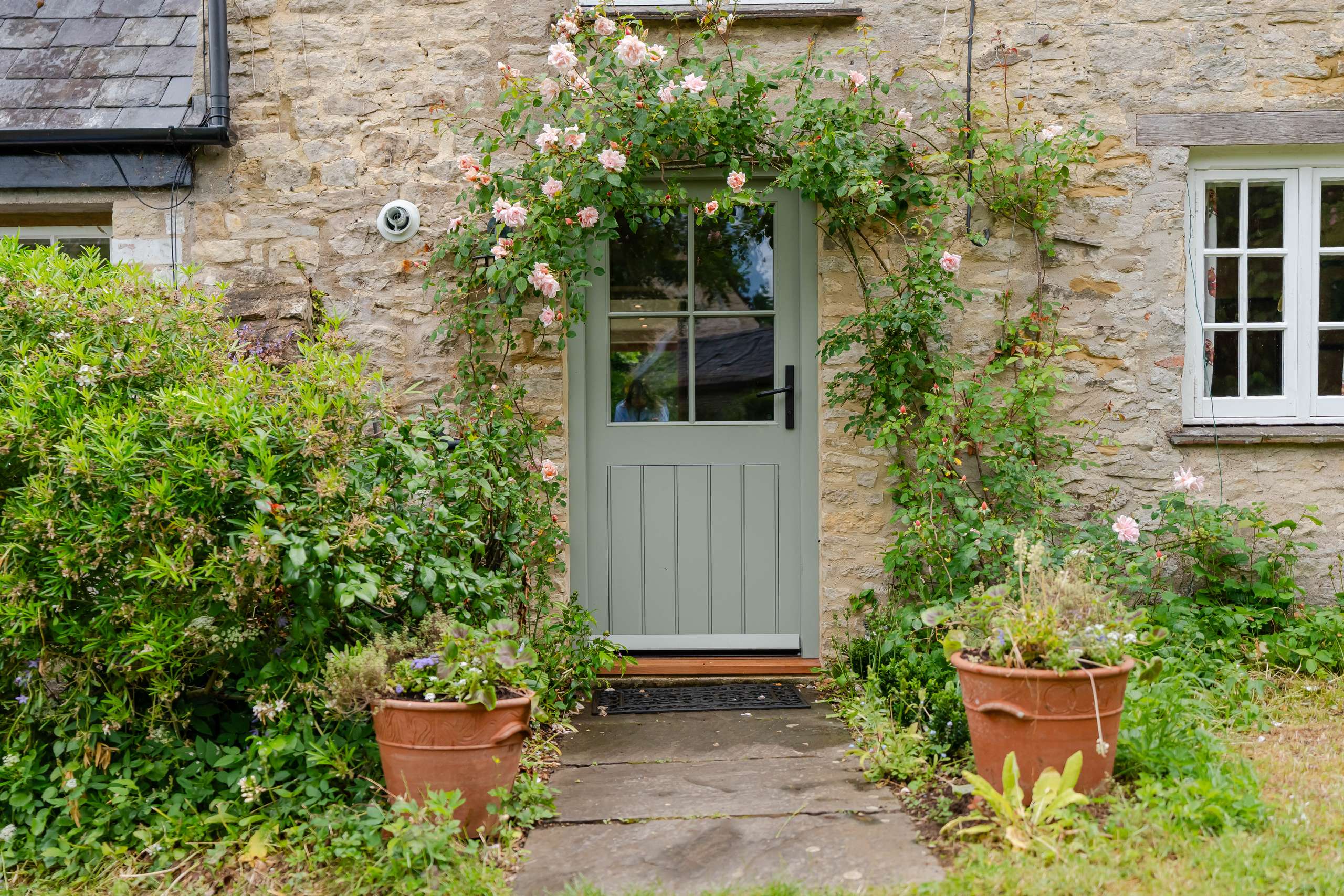 Rose Framed Front Door