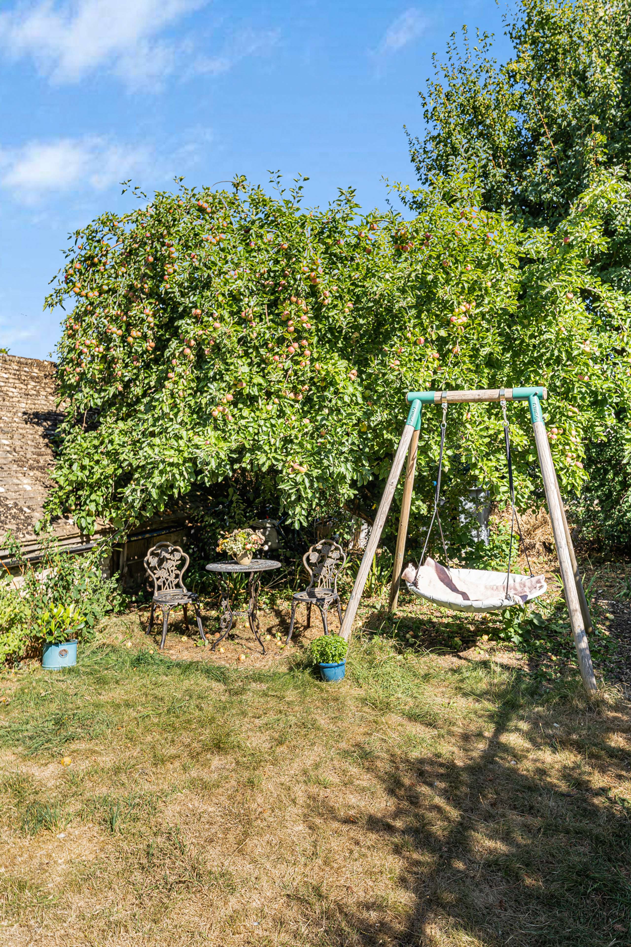 Seating under the Apple tree